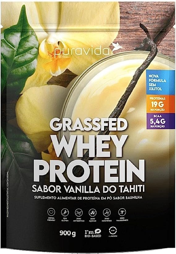 GRASSFED WHEY PROTEIN VANILLA DO TAHITI 900G - PURA VIDA