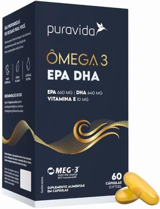 ÔMEGA 3 EPA DHA 60CAP - PURA VIDA