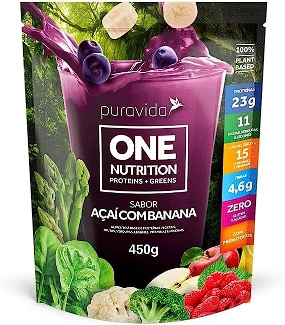 ONE VEGAN AÇAÍ COM BANANA 450G - PURA VIDA