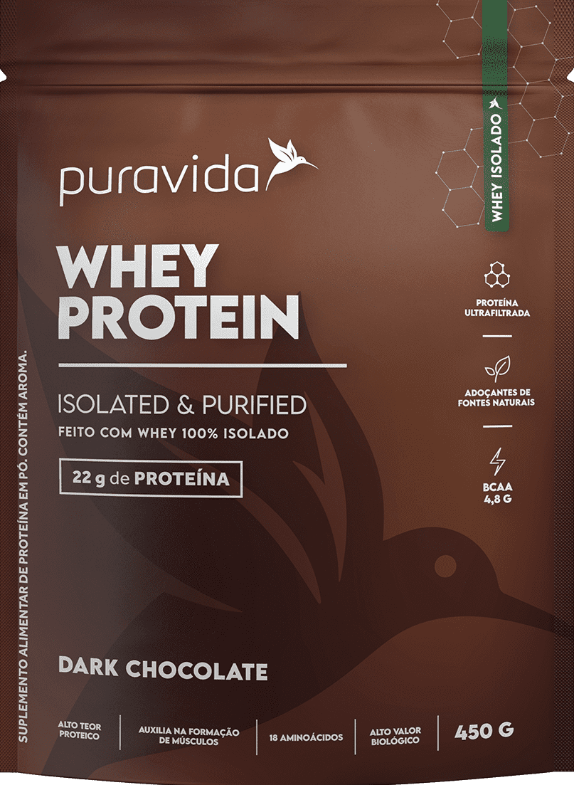 WHEY PROTEIN ISOLADO DARK CHOCOLATE 450G - PURA VIDA