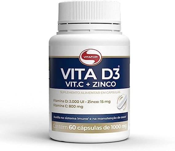 VITA D3, VIT. C + ZINCO 60CAP - VITAFOR