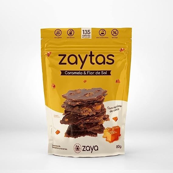 LASCAS BROWNIE ZAYTAS CARAMELO E FLOR DE SAL 80G - ZAYA