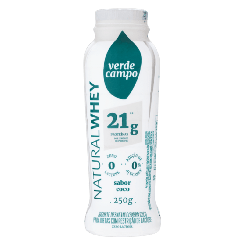 IOGURTE WHEY COCO 21G PROTEÍNA 250G - VERDE CAMPO