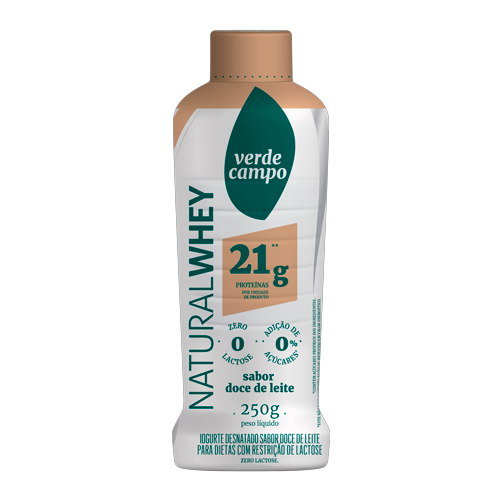 IOGURTE WHEY DOCE DE LEITE 21G PROTEÍNA 250G - VERDE CAMPO