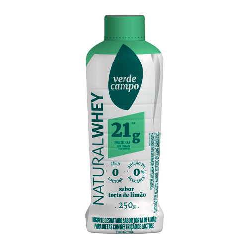 IOGURTE WHEY TORTA DE LIMÃO 21G PROTEÍNA 250G - VERDE CAMPO