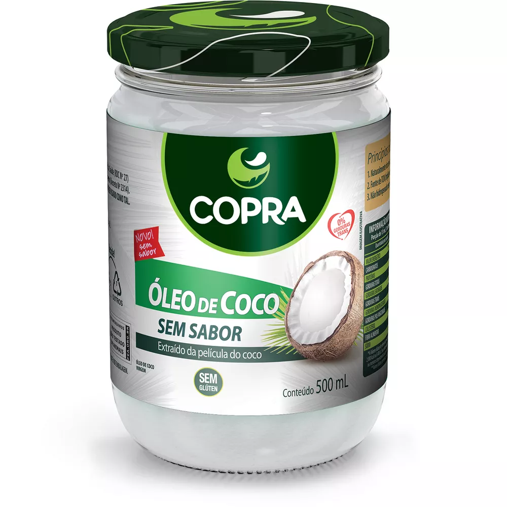 ÓLEO DE COCO SEM SABOR 500ML - COPRA