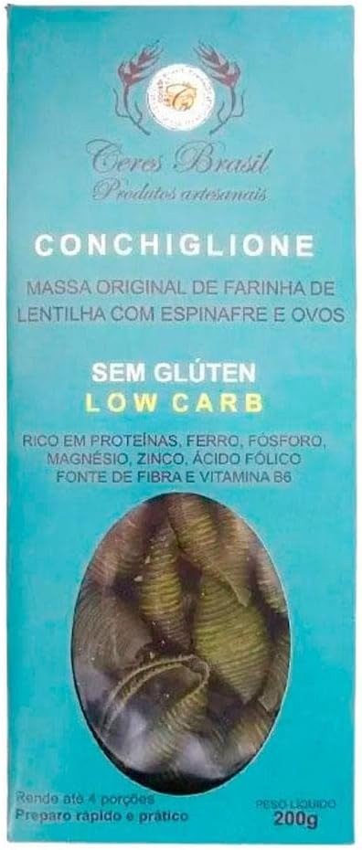 CONCHIGLIONE LENTILHA COM ESPINAFRE 200G - CERES BRASIL