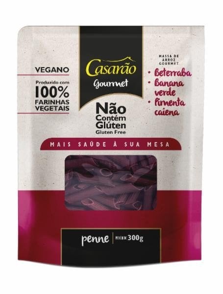 PENNE BETERRABA, BANANA VERDE E PIMENTA CAYENA 300G - CASARÃO GOURMET