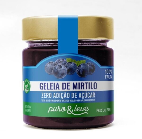 GELEIA DE MIRTILO - PURO E LEVE