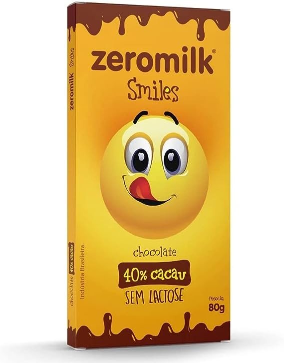 CHOCOLATE SMILES 40% CACAU 80G - ZEROMILK