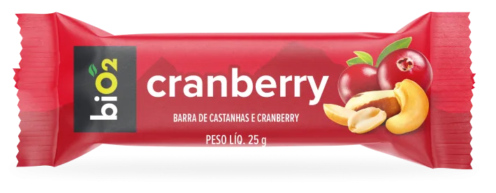 BARRA DE CASTANHAS E CRANBERRY 25G - BIO2