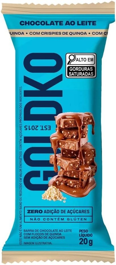 CHOCOLATE AO LEITE CRISPIES QUINOA ZERO 20G - GOLDKO
