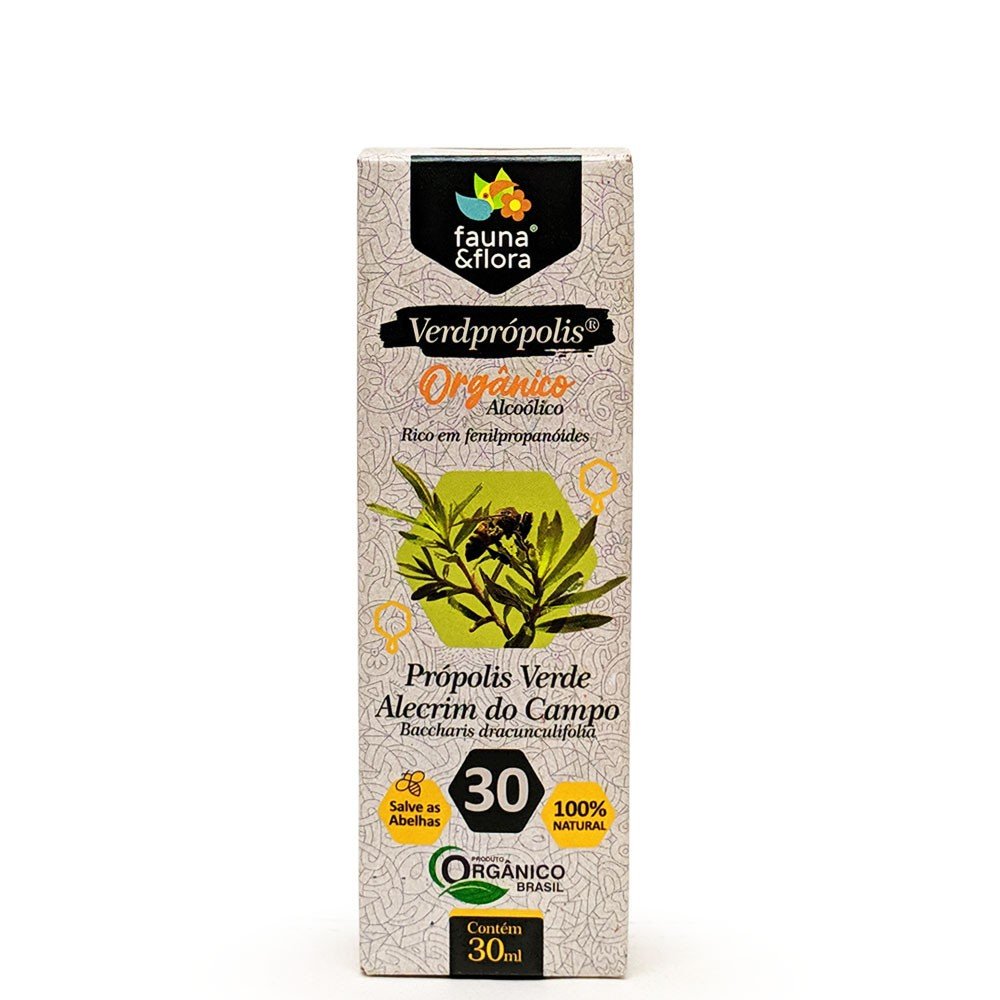 PRÓPOLIS VERDE ALECRIM DO CAMPO 30% - VERDPRÓPOLIS ORGÂNICO FAUNA E FLORA