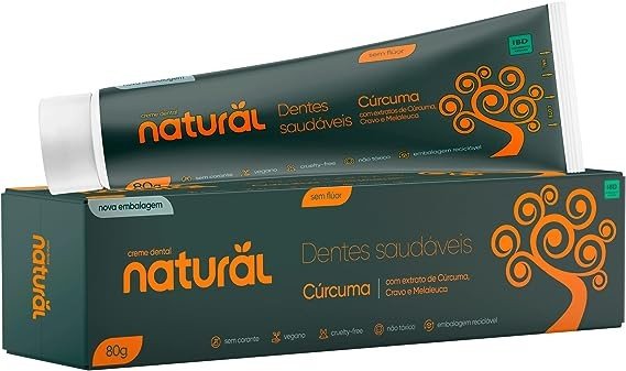 CREME DENTAL CÚRCUMA - NATURAL