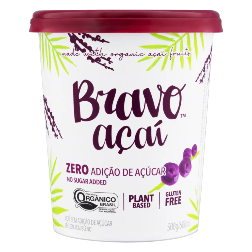 AÇAÍ ZERO AÇUCAR 500 G - BRAVO AÇAÍ