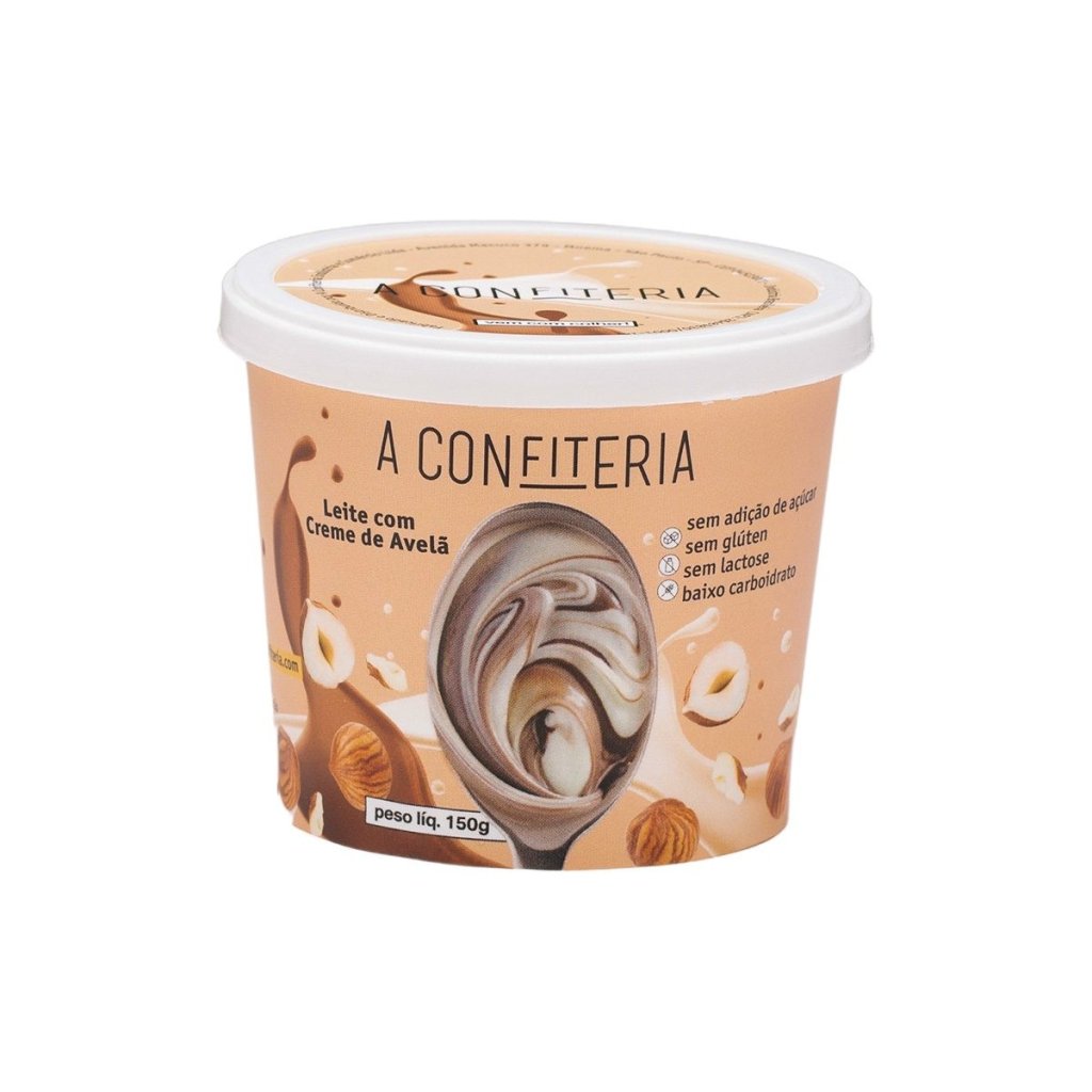 LEITE COM CREME DE AVELÃ 150G - A CONFITERIA