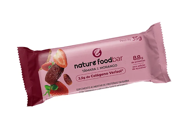 BARRINHA DE TÂMARA COM MORANGO 35G - NATURE FOODBAR