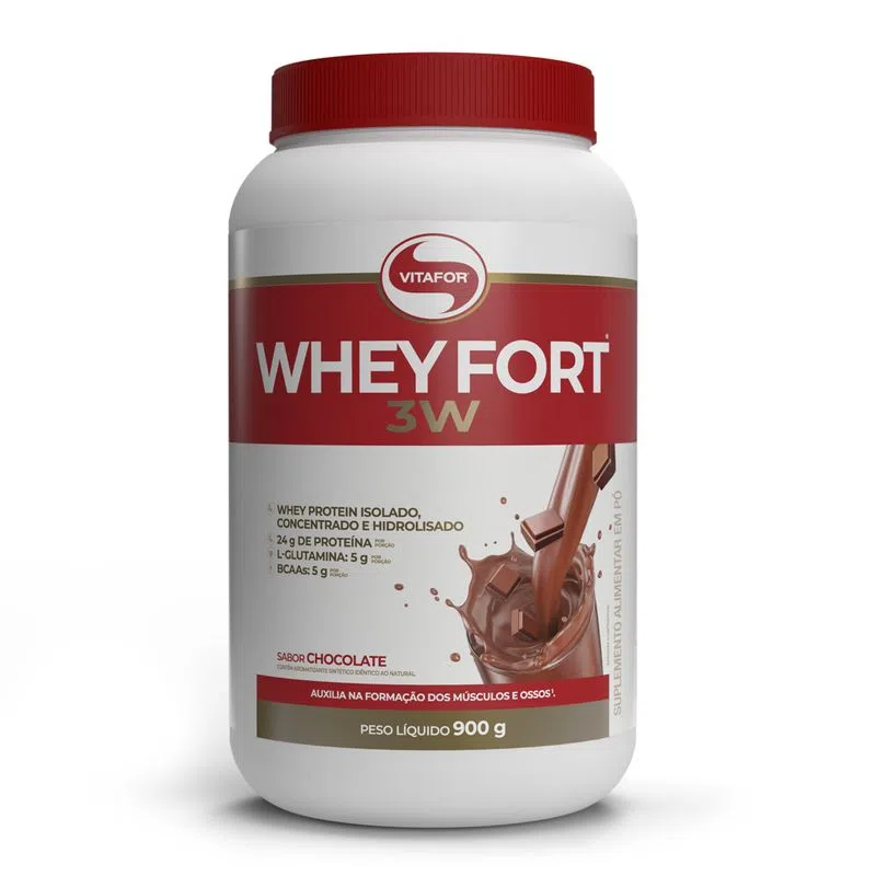 WHEY FORT 3W CHOCOLATE 900G - VITAFOR