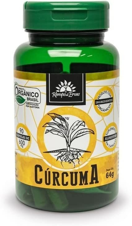 CÚRCUMA ORGÂNICO 90CAP 600MG - KAMPO DE ERVAS
