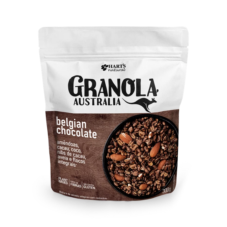 GRANOLA AUSTRALIA BELGIAN CHOCOLATE 300G - HART'S NATURAL