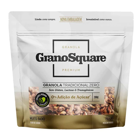 GRANOLA TRADICIONAL ZERO 200G - GRANO SQUARE