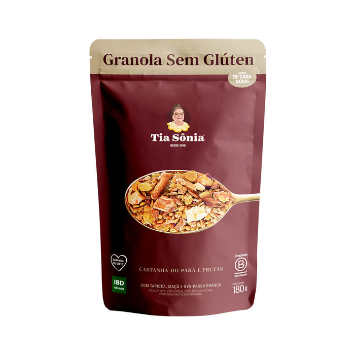 GRANOLA SEM GLÚTEN 180G - TIA SÔNIA