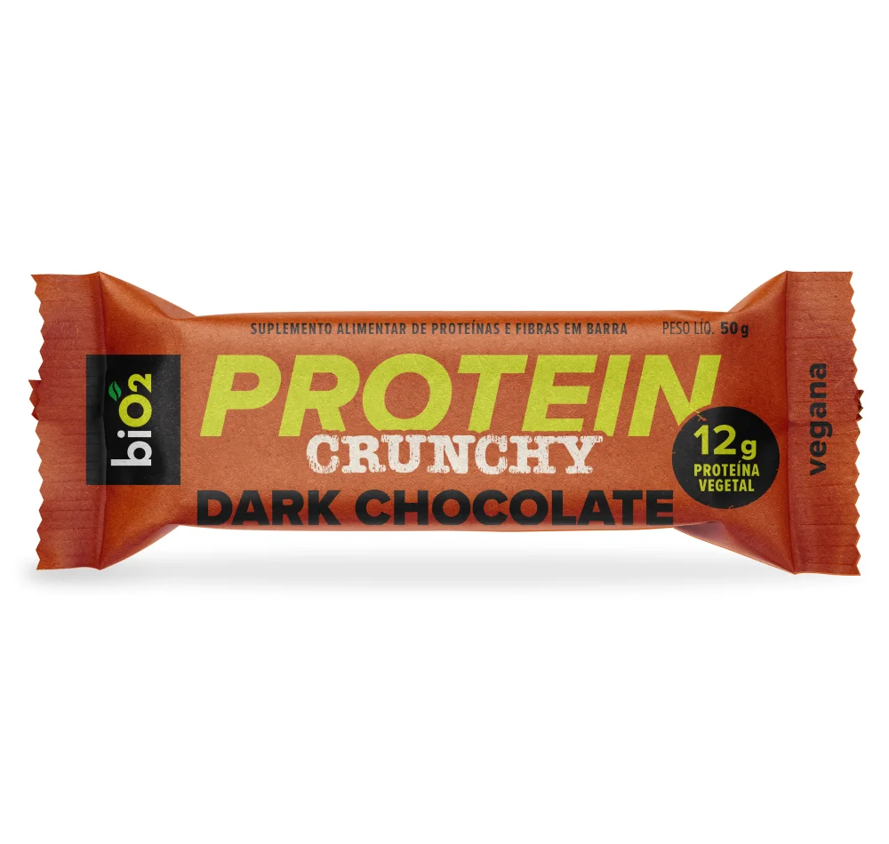 BARRA PROTEIN CHUNCHY DARK CHOCOLATE 50G - BIO2