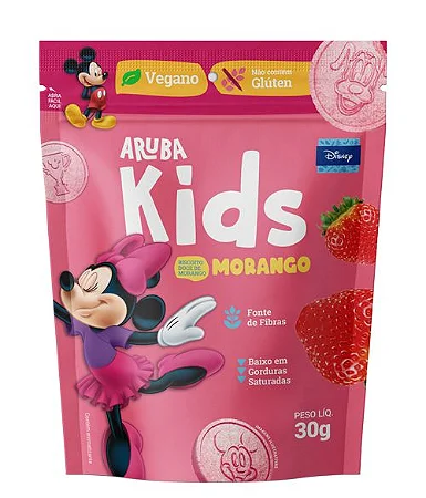 BISCOITO KIDS MORANGO 30G - ARUBA