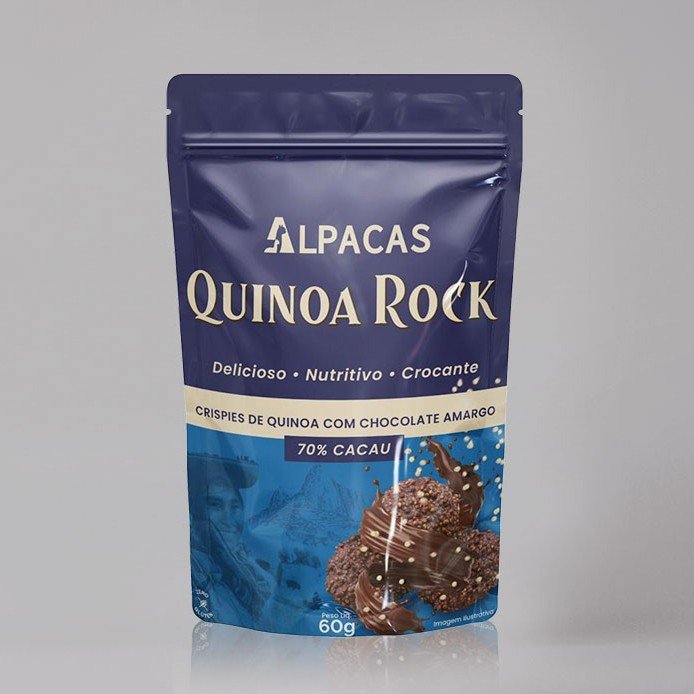 QUINOA ROCK 70% CACAU 60G - ALPACAS