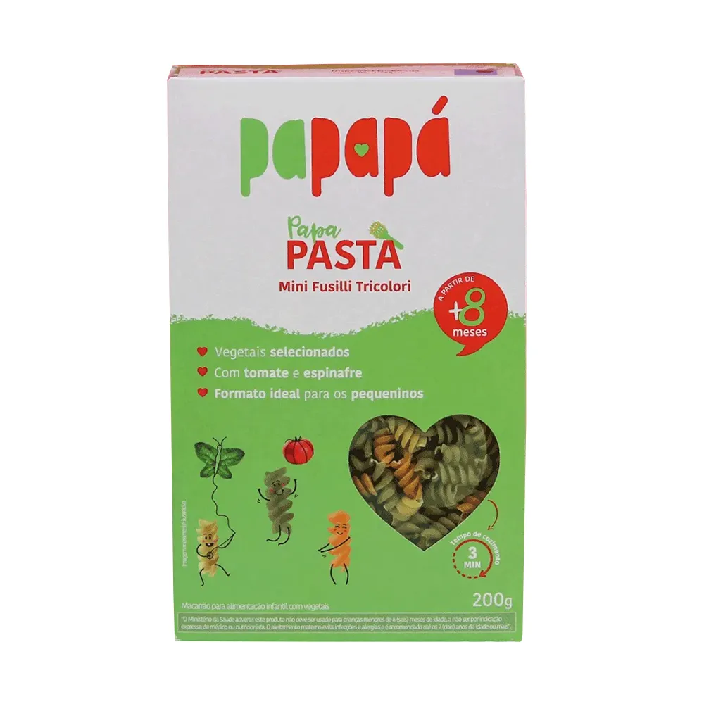 MINI FUSILLI TRICOLORI 200G - PAPAPÁ