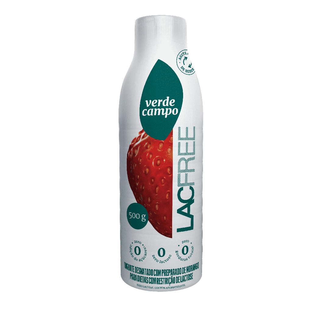 IOGURTE LACFREE MORANGO 500G - VERDE CAMPO