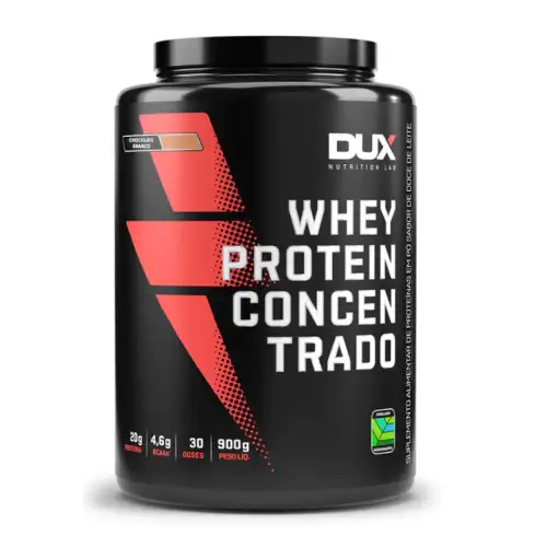 WHEY PROTEIN CONCENTRADO CHOCOLATE BRANCO 900G - DUX