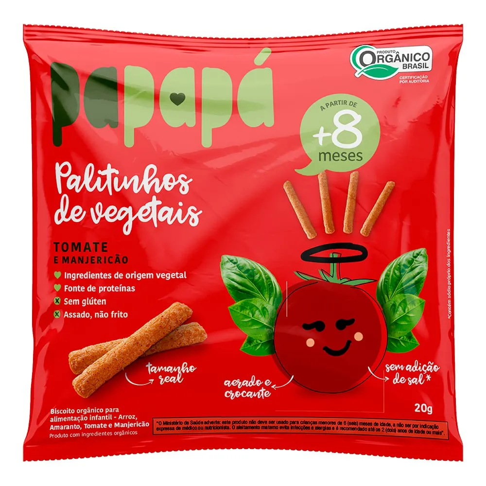 PALITINHOS DE TOMATE E MAJERICÃO 20G - PAPAPÁ