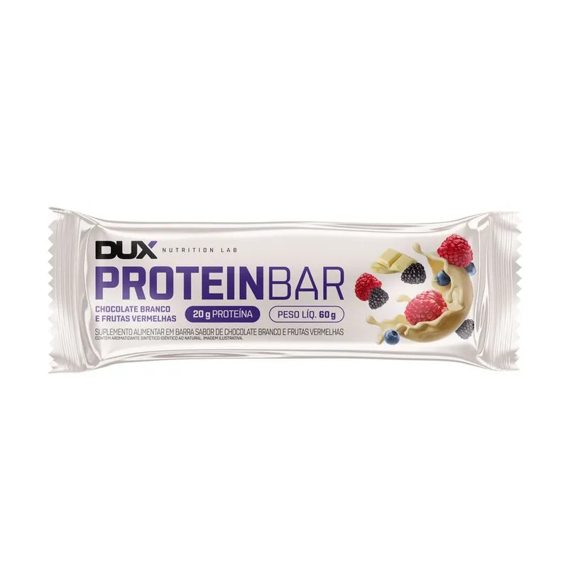 PROTEIN BAR CHOCOLATE BRANCO E FRUTAS VERMELHAS 60G - DUX