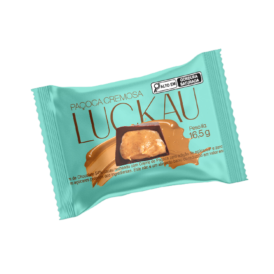 BOMBOM DE CHOCOLATE 54% COM CREME DE PAÇOCA - LUCKAU