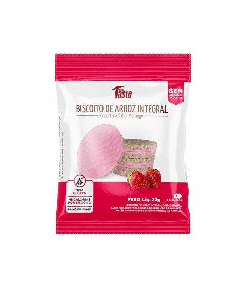 BISCOITO DE ARROZ DE MORANGO - MRS TASTE