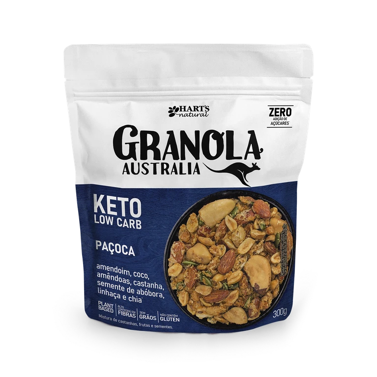 GRANOLA AUSTRALIA KETO PAÇOCA LOWCARB 300G - HART'S NATURAL
