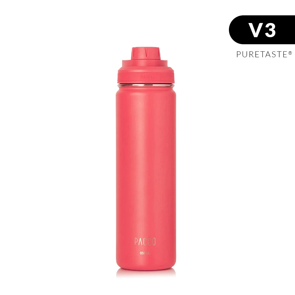 GARRAFA TÉRMICA HYDRA V3 650ML PURESTASTE - CEREJA - PACCO