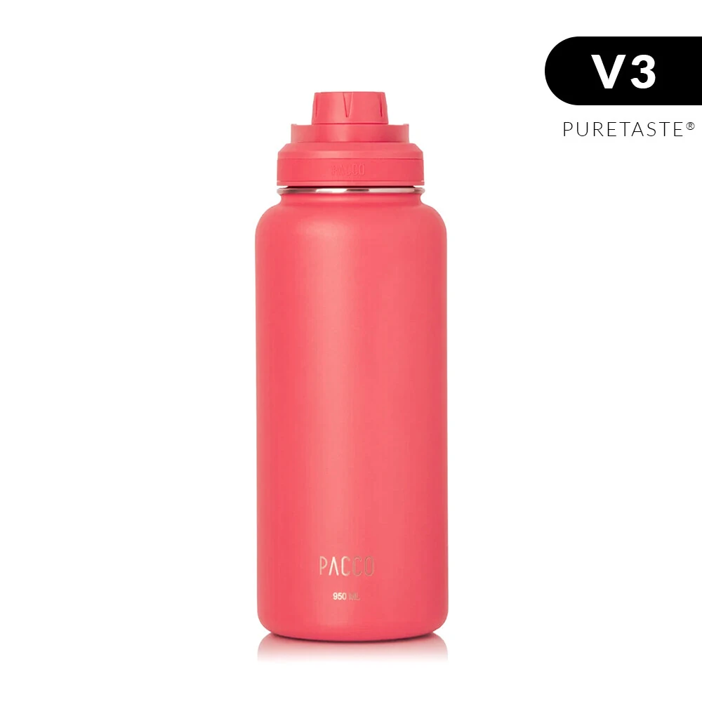 GARRAFA TÉRMICA HYDRA V3 950ML PURETASTE - CEREJA - PACCO
