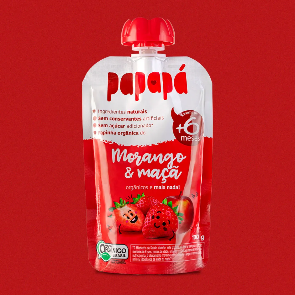 PAPINHA DE MORANGO E MAÇÃ 100G - PAPAPÁ