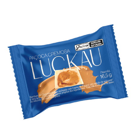 BOMBOM DE CHOCOLATE BRANCO COM CREME DE PAÇOCA - LUCKAU