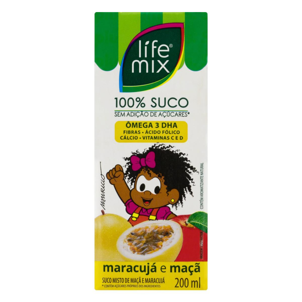 SUCO DE  MARACUJÁ E MAÇÃ 200ML - LIFE MIX