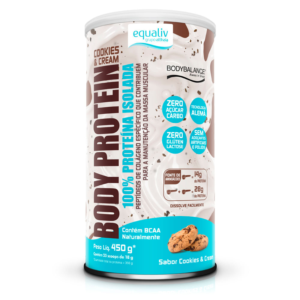 BODY PROTEIN COOKIES & CREAM 450G - EQUALIV