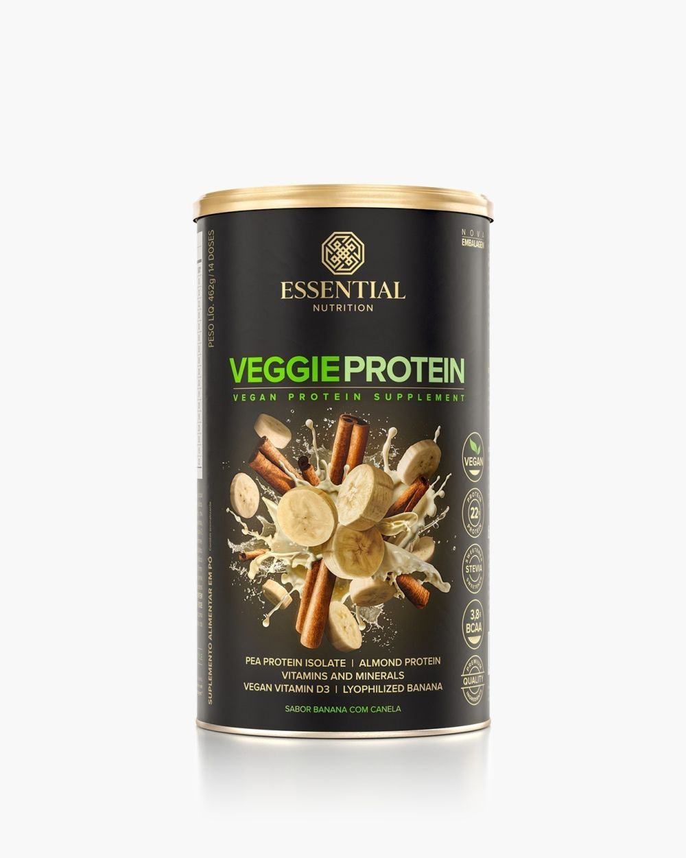 VEGGIE BANANA COM CANELA 462G - ESSENTIAL