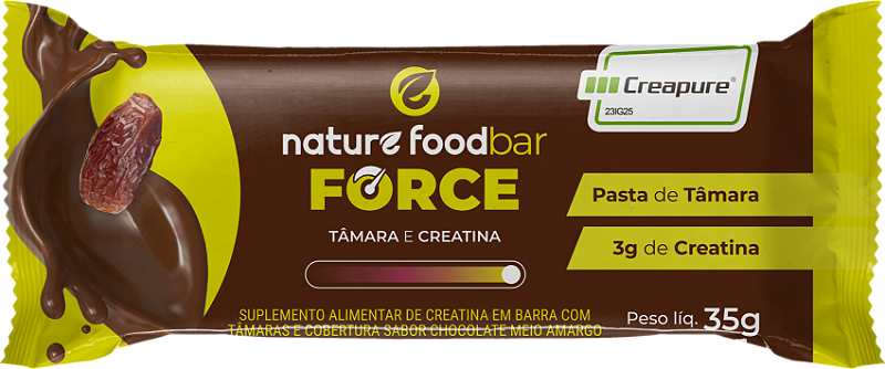 BARRINHA DE TÂMARA SABOR CHOCOLATE - NATURE FOODBAR FORCE