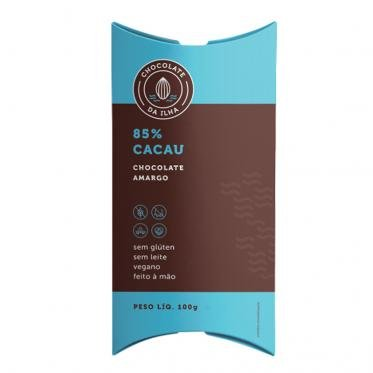 BARRA DE CHOCOLATE 85% CACAU 100G - CHOCOLATES DA ILHA