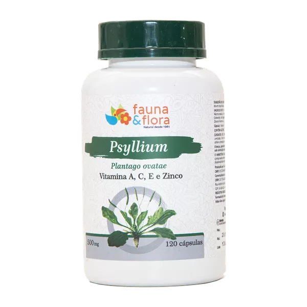 PSYLLIUM 500MG 120CAP - FAUNA E FLORA