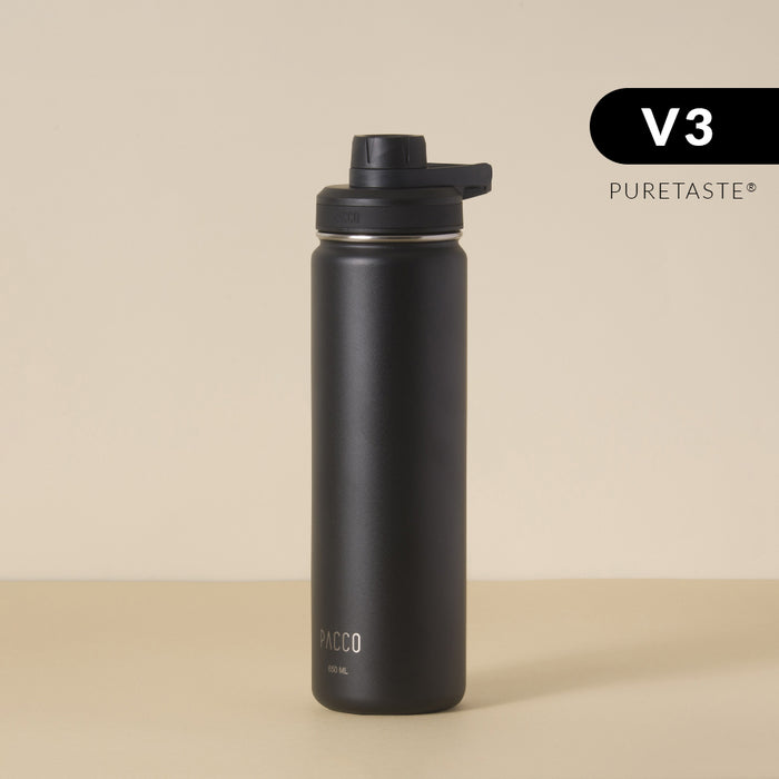 GARRAFA TERMICA HYDRA V3 PURETASTE 650ML - PRETA - PACCO