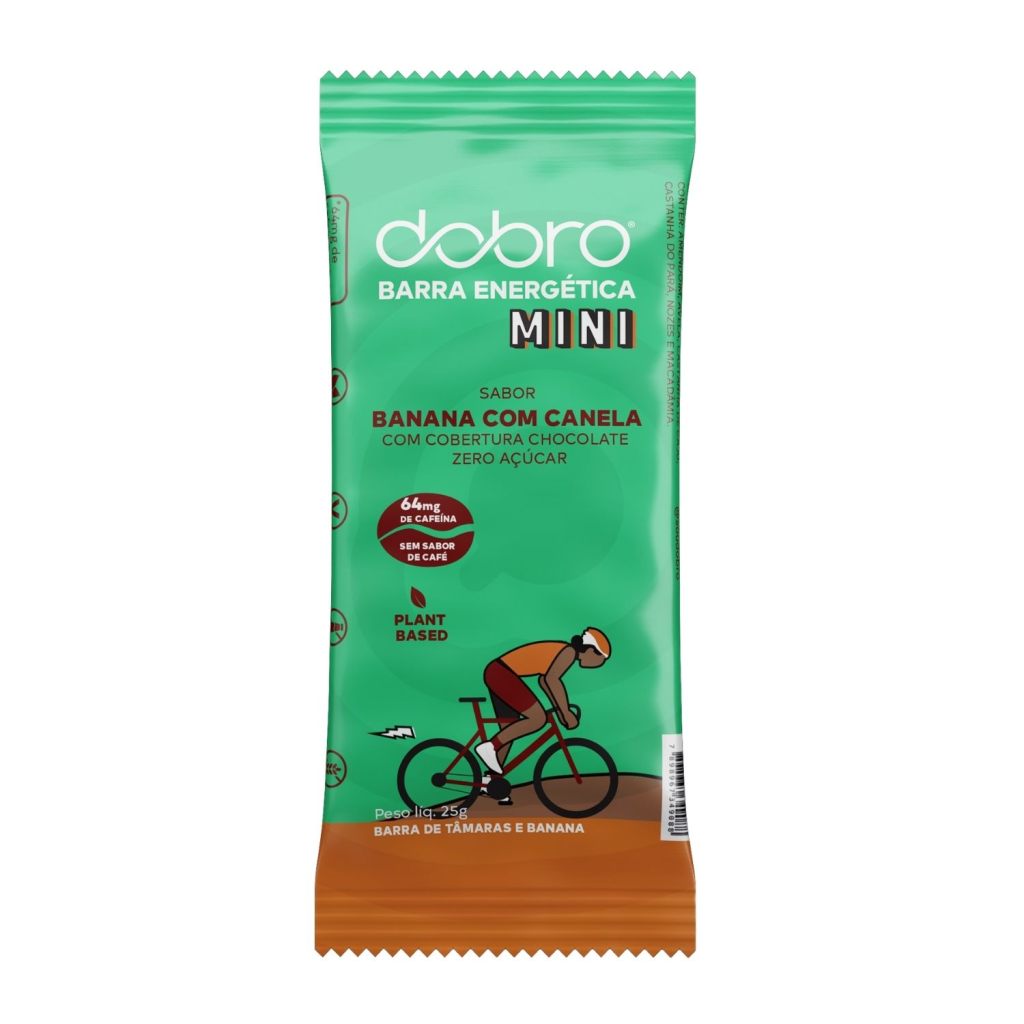 BARRA ENERGETICA MINI BANANA COM CANELA 25G - DOBRO