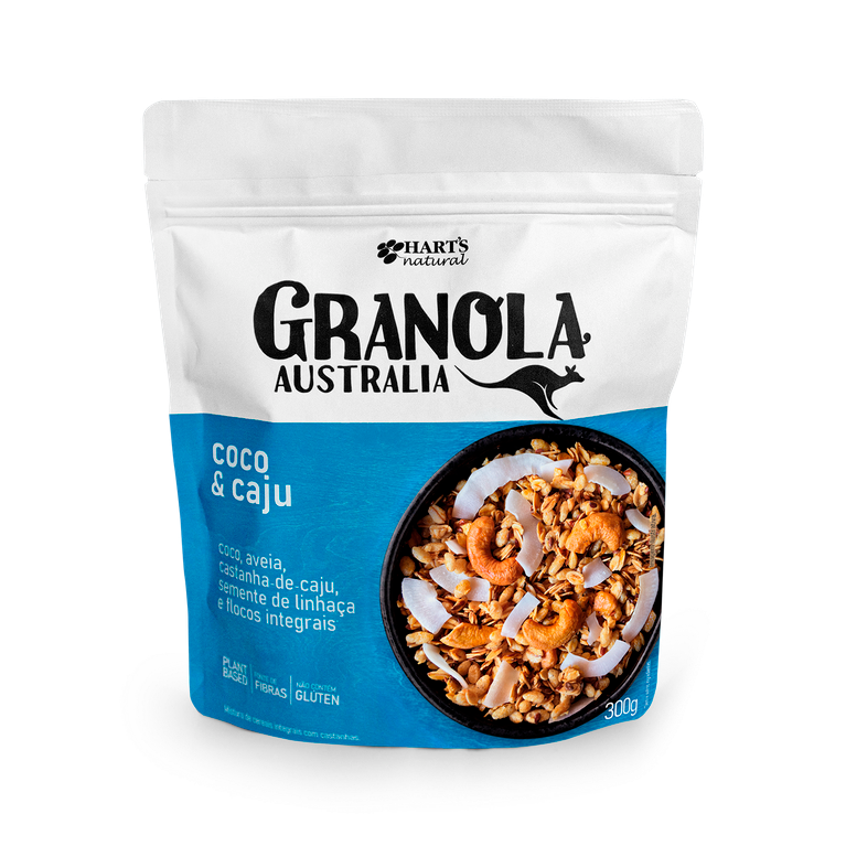 GRANOLA AUSTRALIA COCO E CAJU 300G - HART'S NATURAL